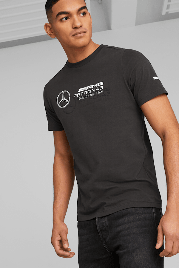 Mercedes-AMG Petronas Motorsport Logo Tee, PUMA Black, extralarge-GBR