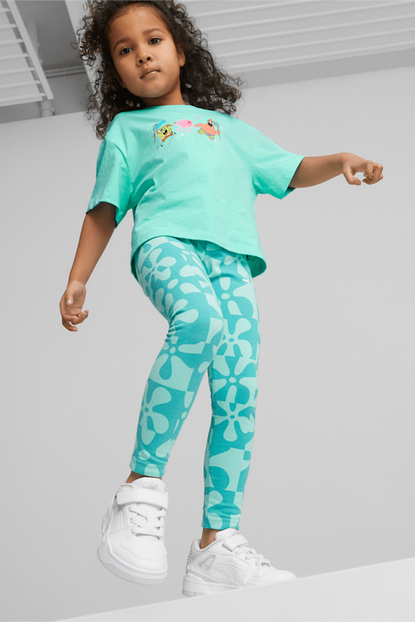 PUMA x SPONGEBOB Kids' Leggings, Mint, extralarge