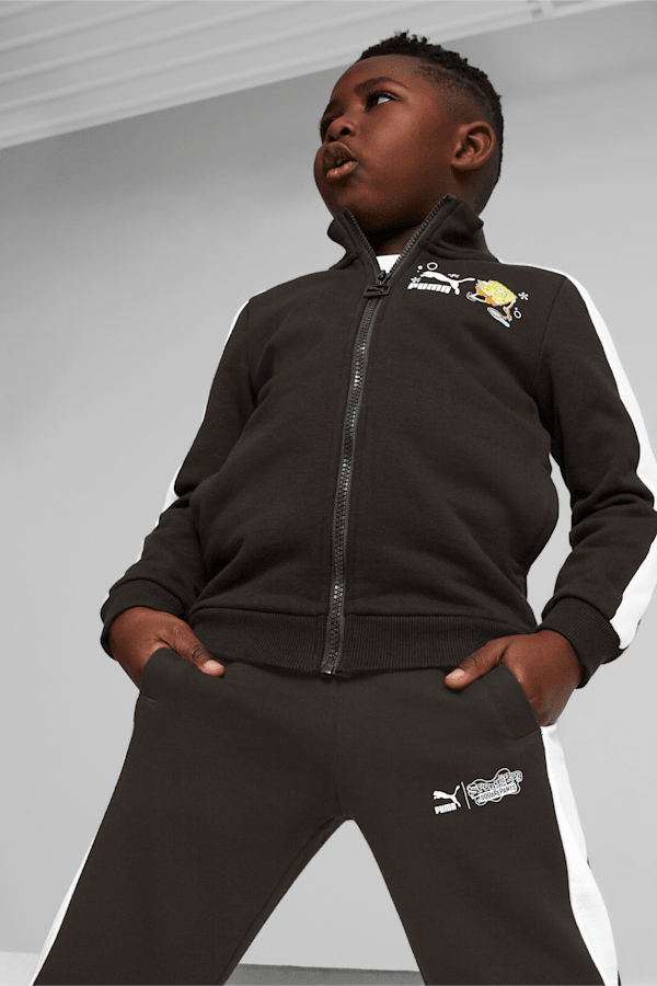 PUMA x SPONGEBOB T7 Kids' Jacket, PUMA Black, extralarge