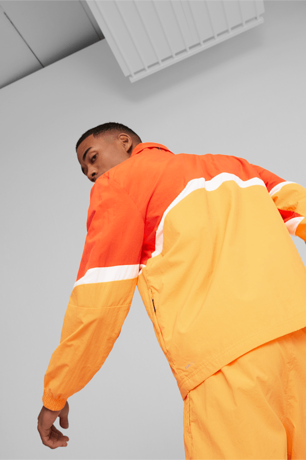 Clyde Basketball Jacket 2.0, Cayenne Pepper-Clementine, extralarge