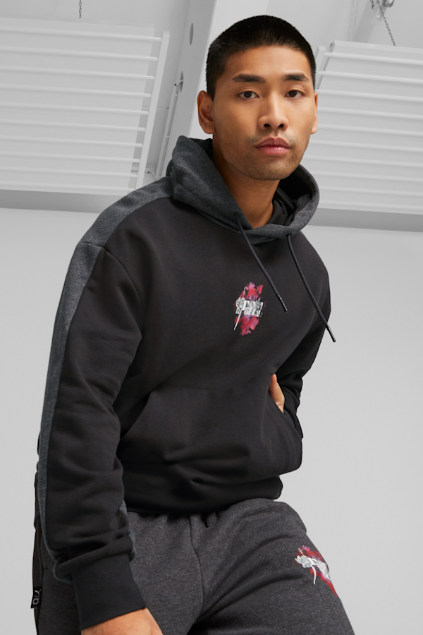Dark grey puma hoodie top