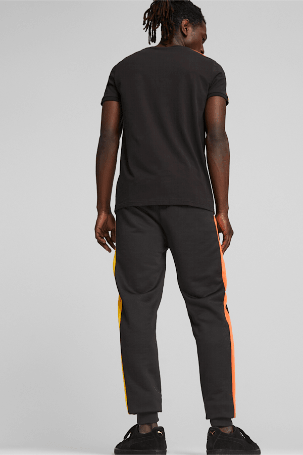 Iconic T7 Men's Track Pants, PUMA Black-Hot Heat, extralarge