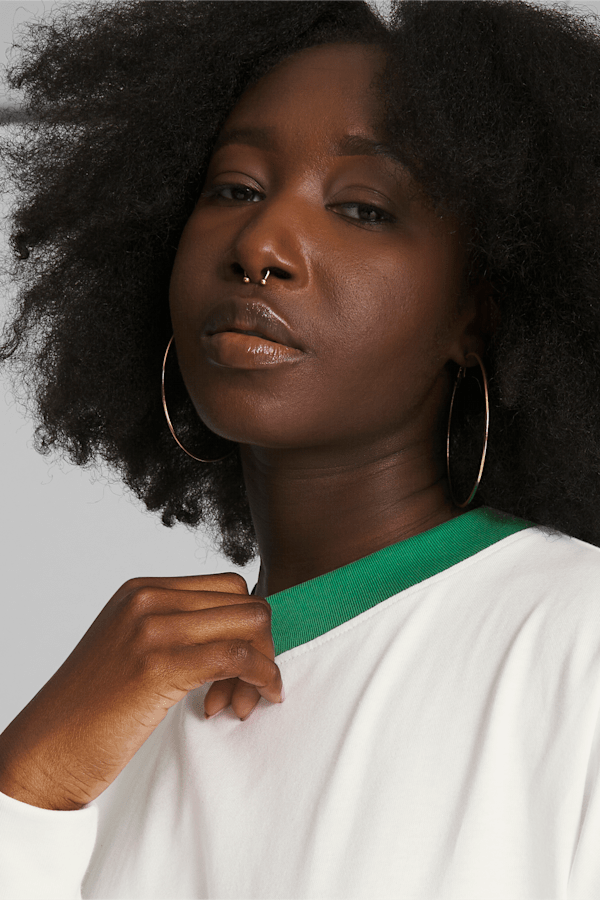 PUMA x JUNE AMBROSE Keeping Score The Screen Long Sleeve Women's Basketball Tee, Puma White, extralarge