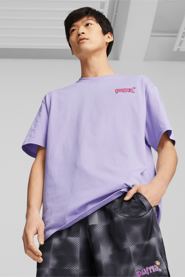 PUMA x 8ENJAMIN Graphic Tee Men, Vivid Violet, extralarge