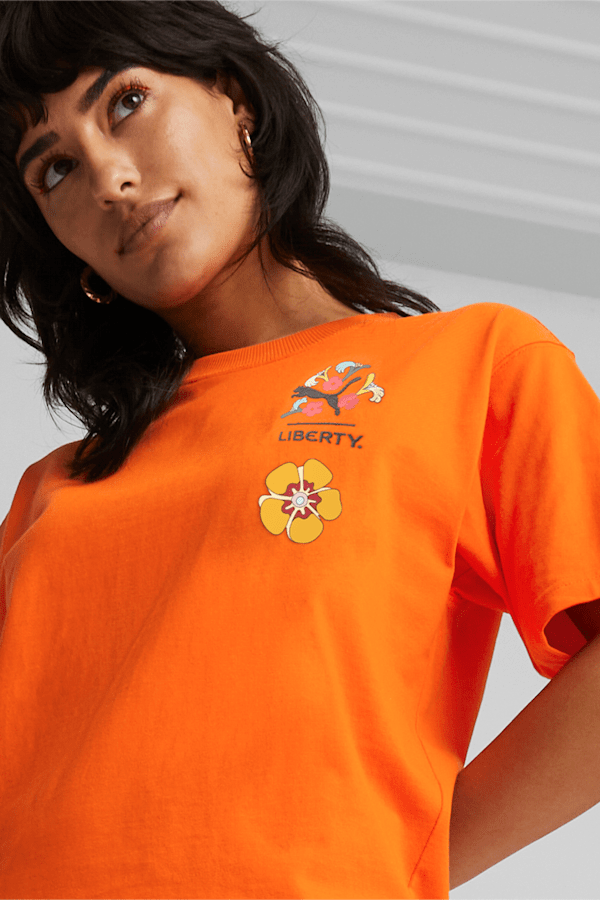 PUMA x LIBERTY Graphic Tee Women, Cayenne Pepper, extralarge