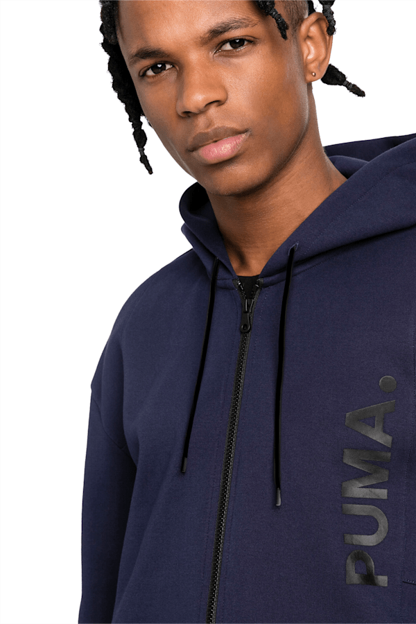 Navy puma hoodie sales