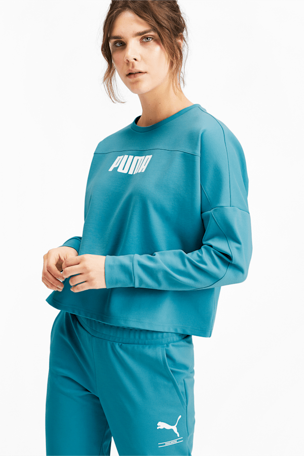 NU TILITY Women s Cropped Crewneck Sweatshirt PUMA