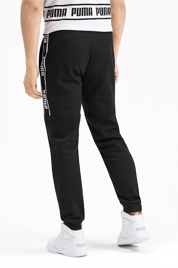 Puma mens amplified fleece sweatpants black cheap