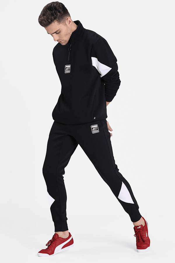 Rebel Men s Half Zip Sweatshirt PUMA