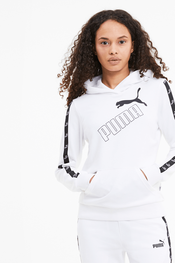 White puma top hoodie womens