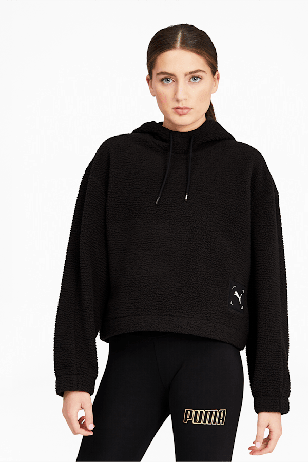 Puma sherpa hoodie womens outlet