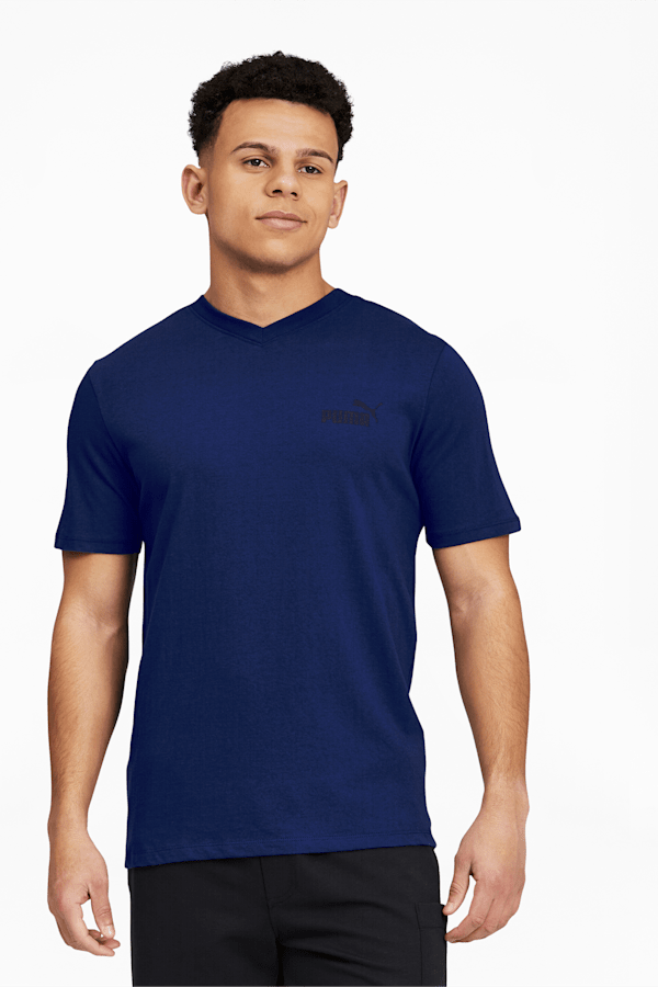 Essentials+ Men's V-Neck Tee, Elektro Blue, extralarge