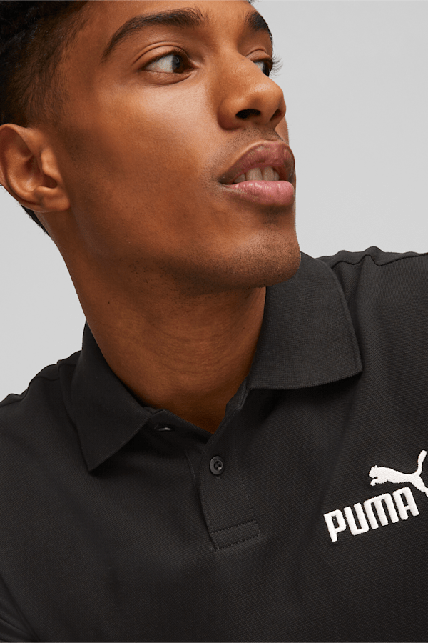 Essentials Pique Men's Polo Shirt, Puma Black, extralarge