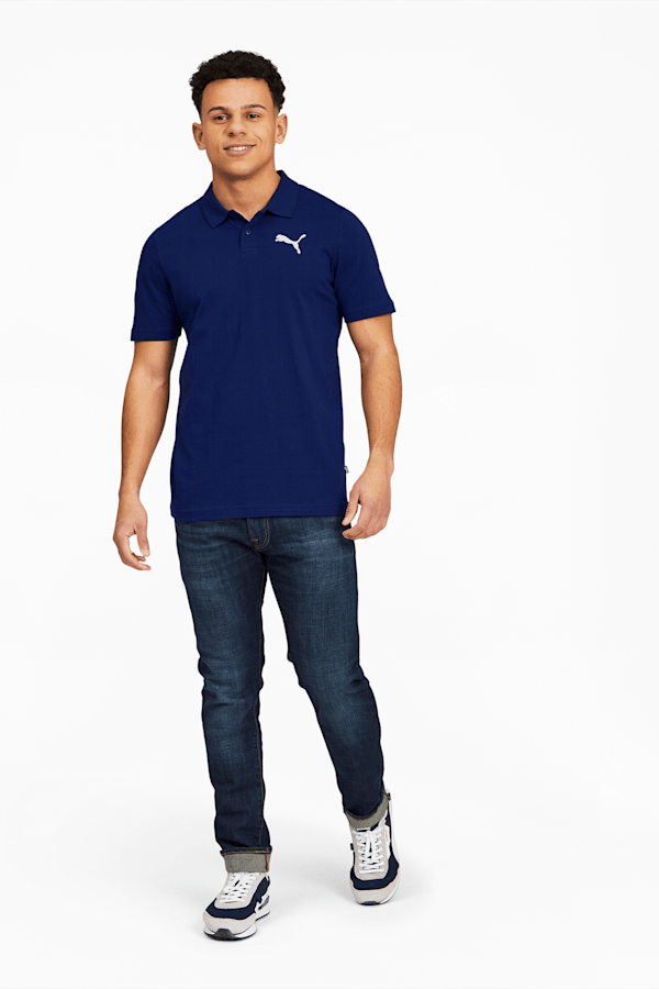 Essentials Men's Jersey Polo, Elektro Blue, extralarge