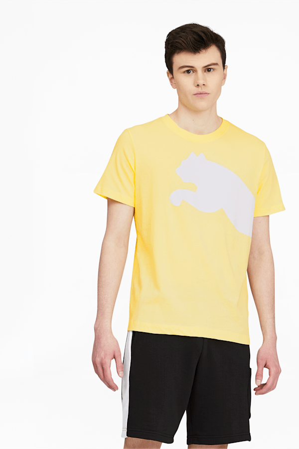 Oversized Logo Men's Tee, Yellow Pear, extralarge