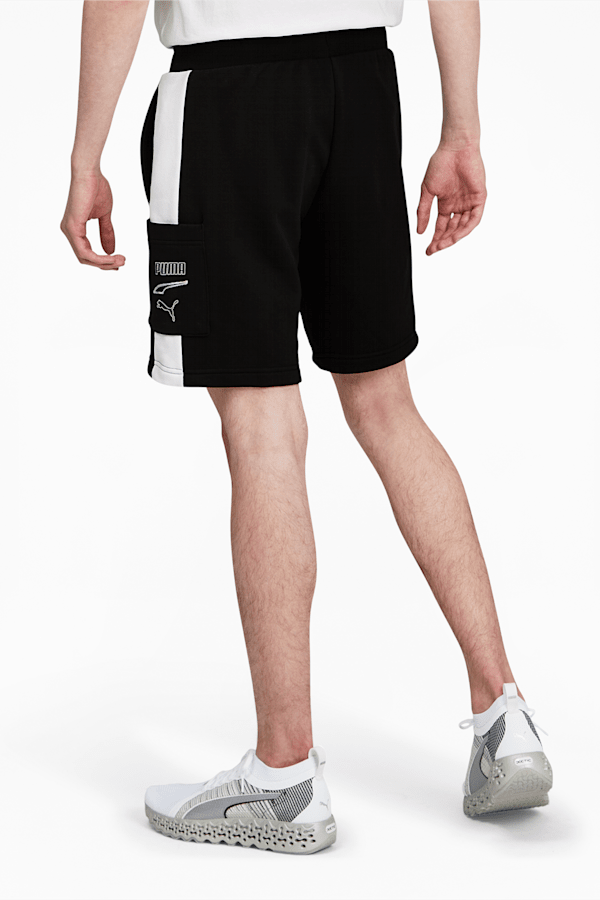 Rebel Men's Pocket Shorts, Puma Black, extralarge