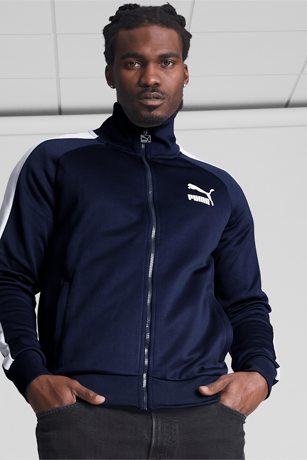 Iconic T7 Men's Track Jacket, Peacoat, extralarge