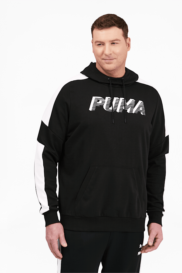 Modern Sports Men's Hoodie BT, Cotton Black-Puma White, extralarge