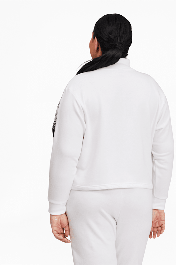 Zip up on sale crewneck sweatshirt