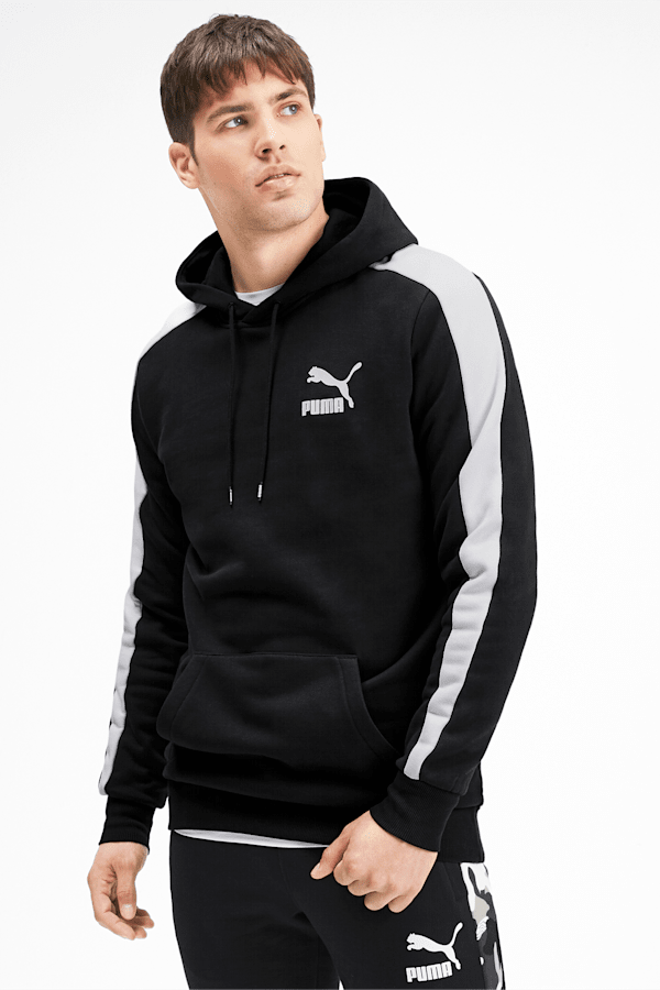 PUMA Classics T7 Logo Hoodie TR (PUMA Black) Men's Sweatshirt