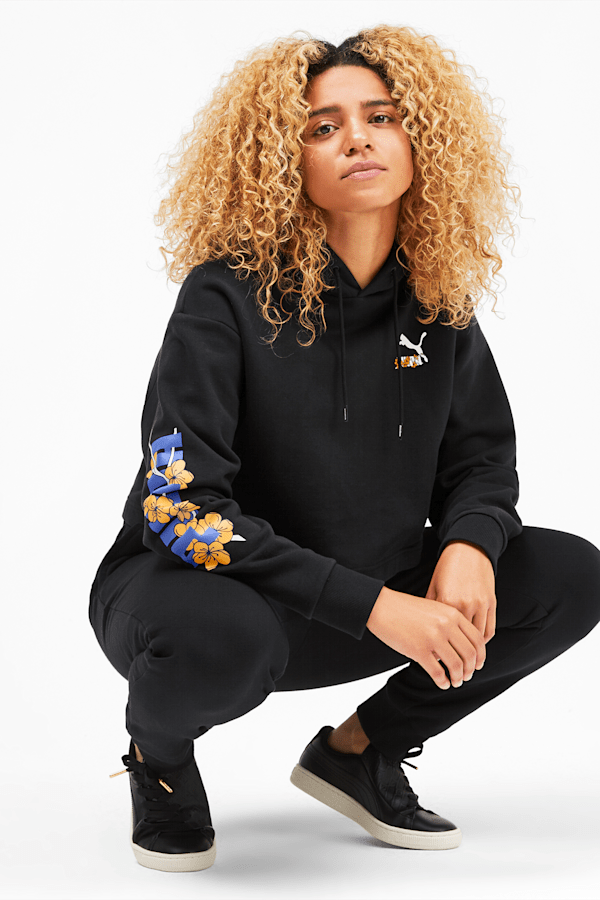 Cropped hoodie sale puma