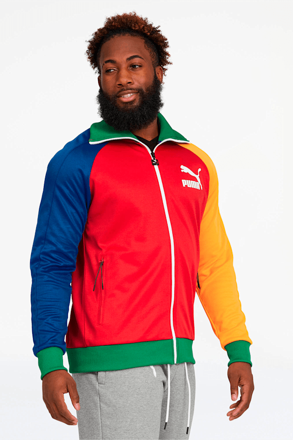 Puma t7 track jacket red sale