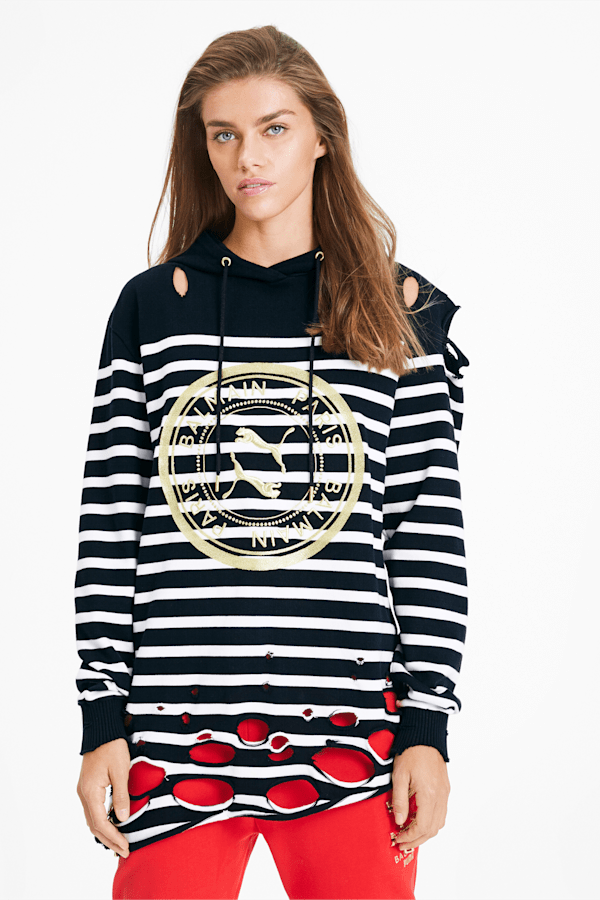 Puma striped hoodie best sale