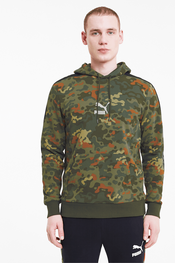 Puma all over print camo insert overhead hoodie hot sale
