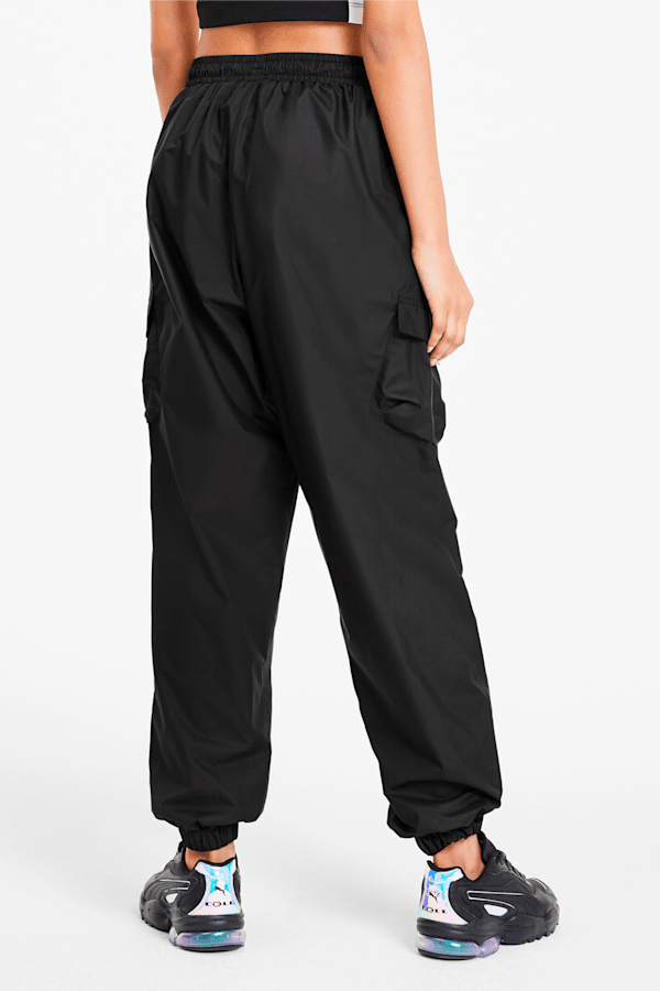 Buy PUMA Black Polyester Mid Rise Regular Fit Women's Athleisure Pants