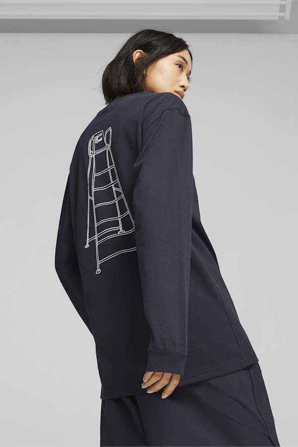 MMQ Service Line Long-Sleeve Tee, New Navy, extralarge