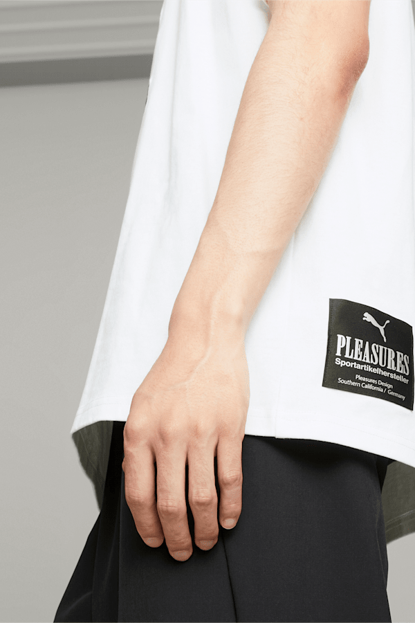 PUMA x PLEASURES Men's Graphic Tee, PUMA White-White, extralarge-GBR