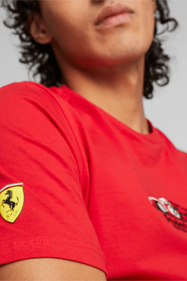 Scuderia Ferrari Race Men's Motorsport Tee, Rosso Corsa, extralarge