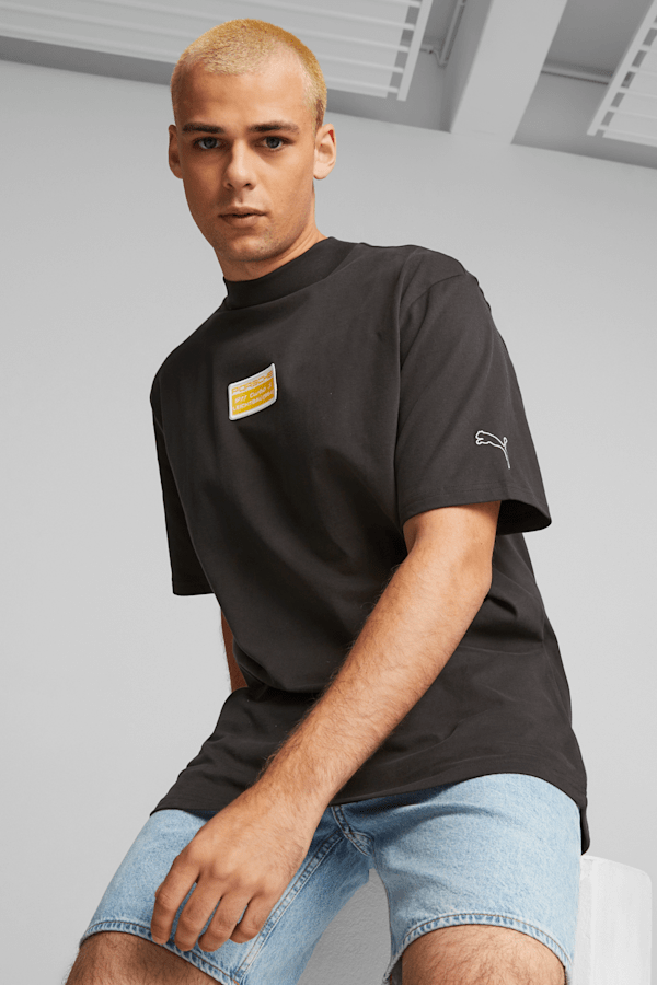 Porsche Legacy Statement Men's Tee, PUMA Black, extralarge