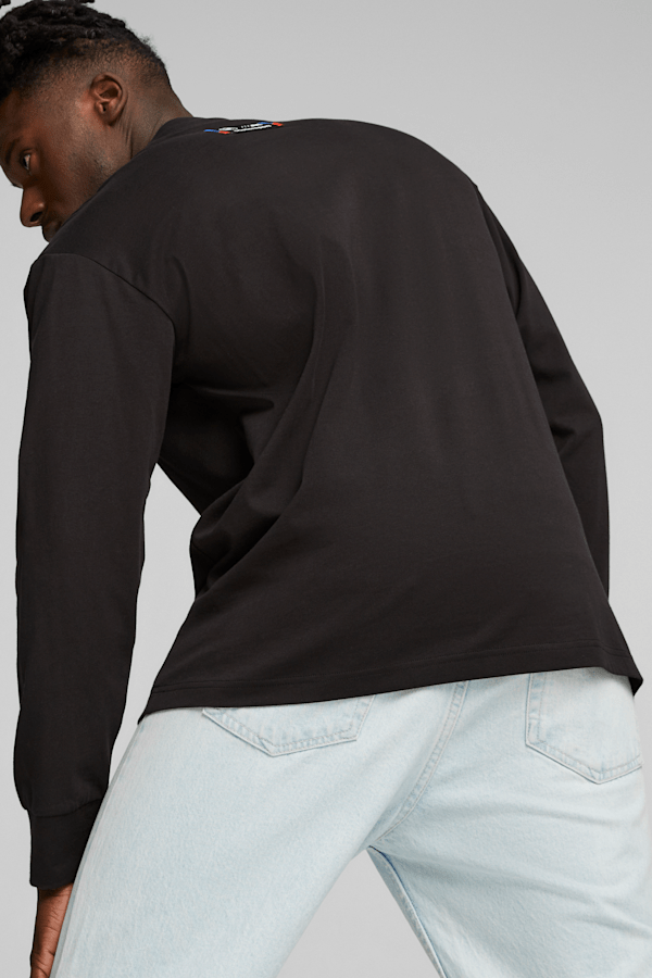 BMW M Motorsport Statement Men's Long Sleeve Tee, PUMA Black, extralarge