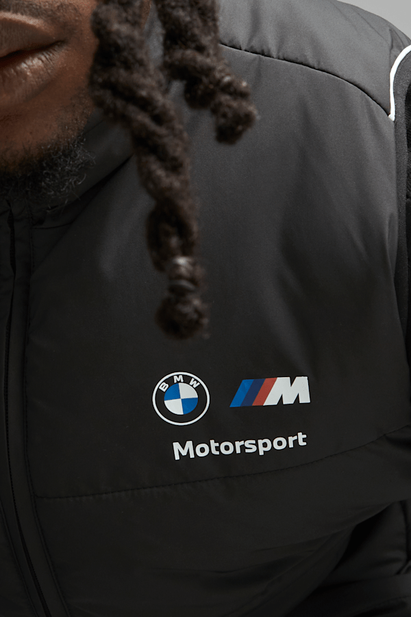 BMW M Motorsport Men's MT7 Padded Vest, PUMA Black, extralarge
