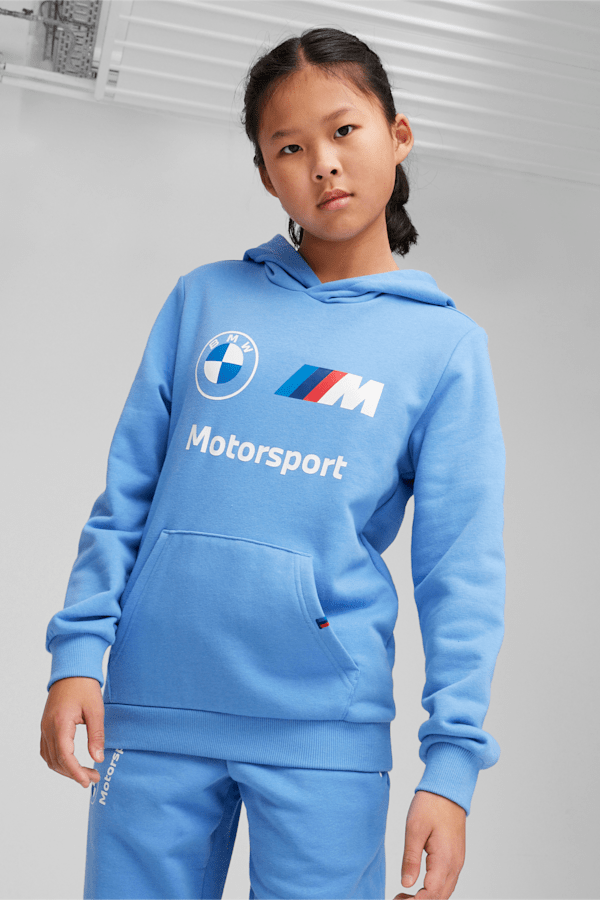 BMW M Motorsport Youth Essentials Sweatshirt, Blue Skies, extralarge-GBR