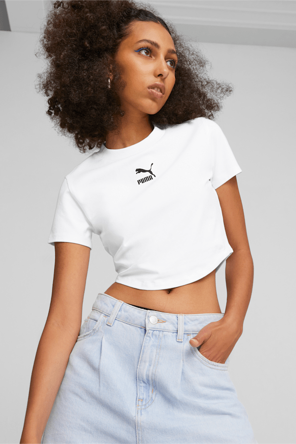 DARE TO Women's Cropped Tee, PUMA White, extralarge