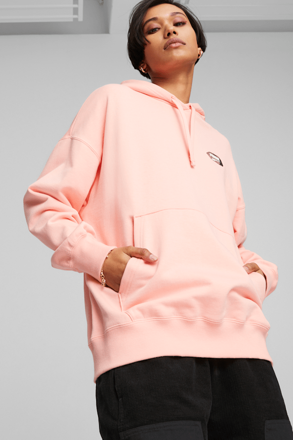 Peach puma hoodie top