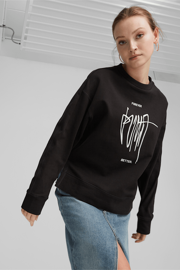 Classics Women's Sweatshirt, PUMA Black, extralarge-GBR