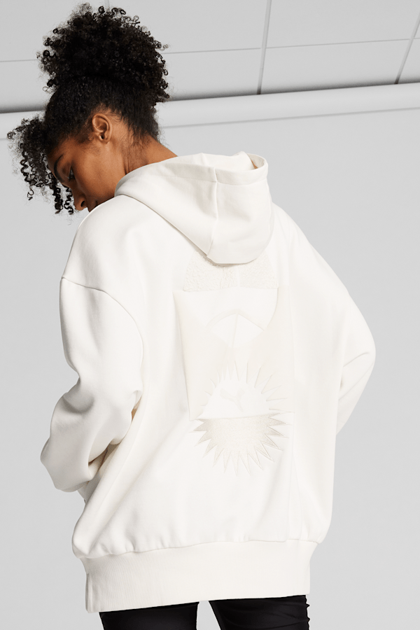 PUMA HOOPS x SKYLAR Culture Women's Basketball Hoodie, Frosted Ivory, extralarge