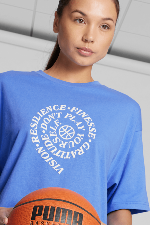 T-shirt de basketball Skylar Hoops Culture femmes, Blue Glimmer, extralarge