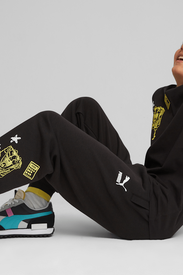 PUMA x SPONGEBOB SQUAREPANTS Kids' Sweatpants, PUMA Black, extralarge