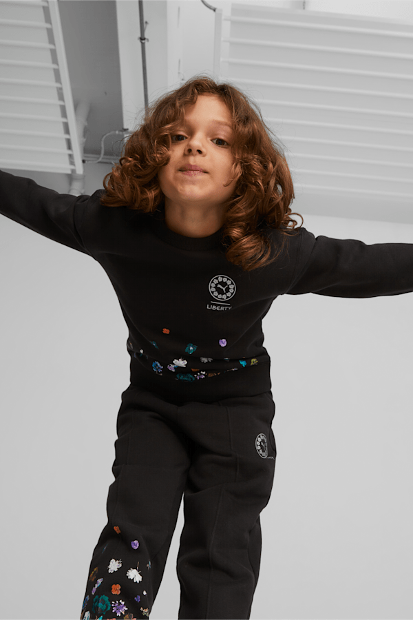 PUMA x LIBERTY Kids' Sweatshirt, PUMA Black, extralarge