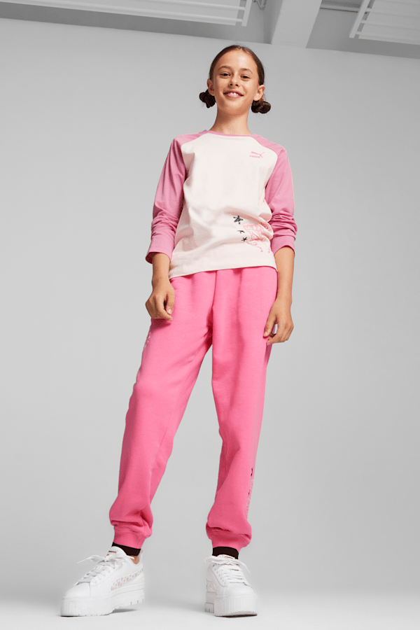 PUMA x SPONGEBOB SQUAREPANTS Kids' Long Sleeve Tee, Frosty Pink, extralarge