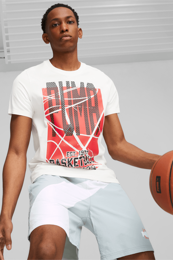 Blueprint Men's Basketball Tee, PUMA White, extralarge