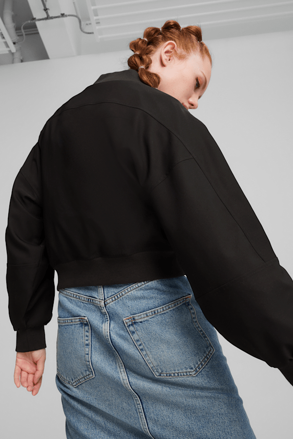 Shiny bomber sales jacket womens