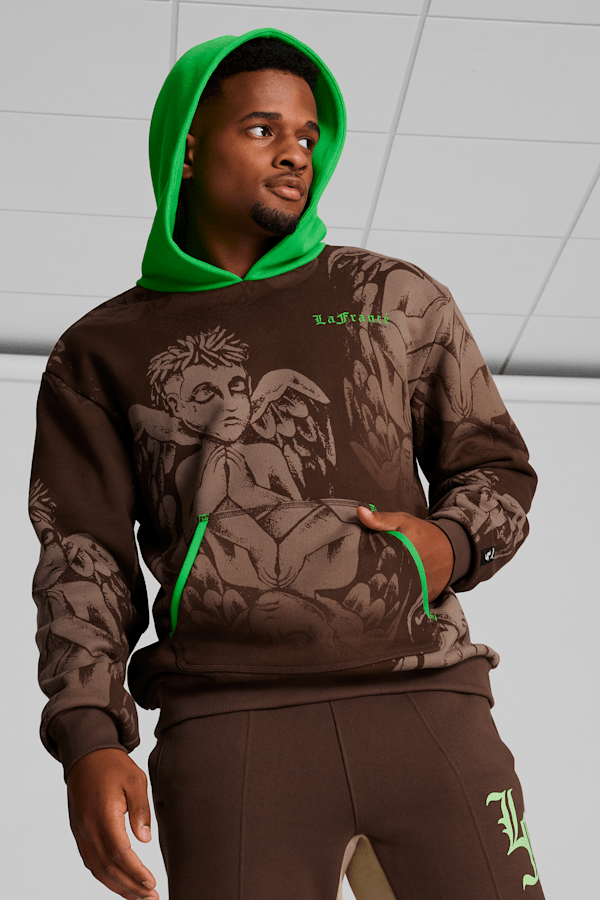 PUMA x LAMELO BALL LaFrancé Hoodie, Chestnut Brown-PUMA Green, extralarge