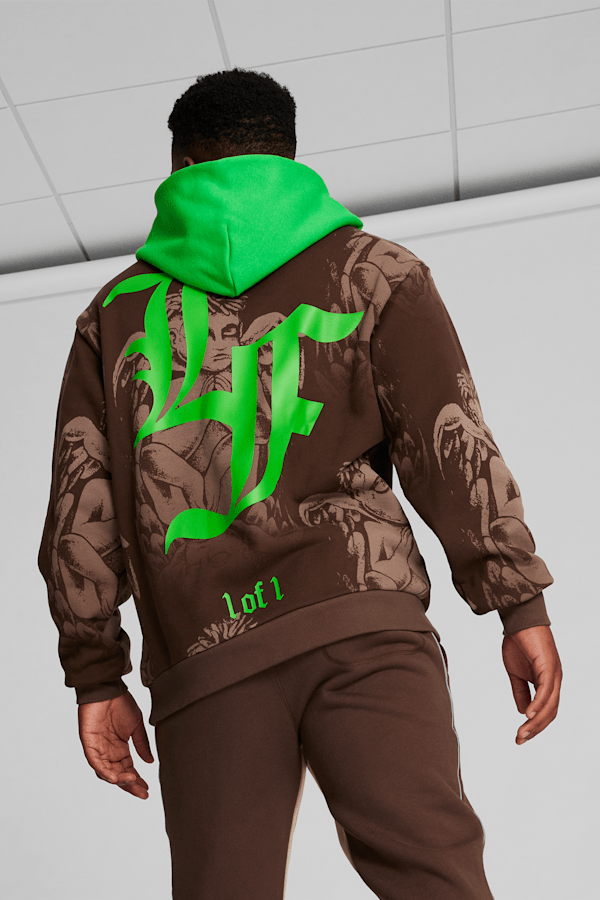 PUMA x LAMELO BALL LaFrancé Hoodie, Chestnut Brown-PUMA Green, extralarge