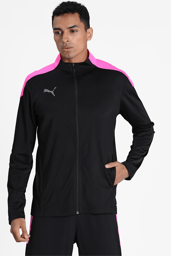 Sport-Tek Tricot Track Jacket XS Black/Black at  Men's