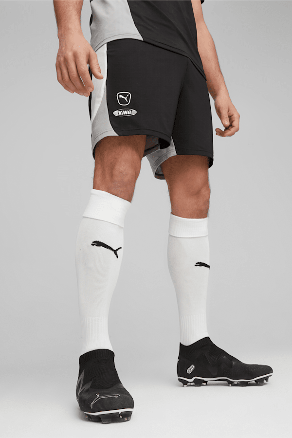 KING Pro Men's Football Shorts, PUMA Black-PUMA White, extralarge-GBR
